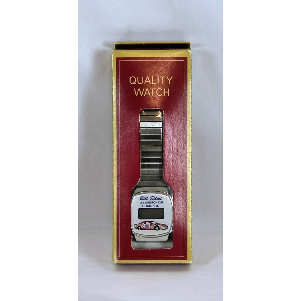 Vintage NASCAR Bill Elliott #9 1988 Winston Cup Champion Stainless Steel Watch